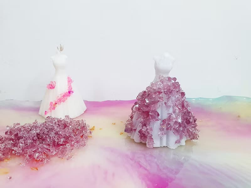 【水晶嫁紗】蠟燭材料包 水晶禮服設計 婚宴蠟燭 韓式蠟燭 禮服