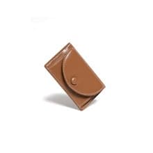 DOT Slim Pocket Mini Coin Transportation Card Wallet cognac wood