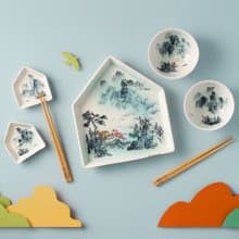 【祥鑫窯聯名】山水系列雙碗禮盒組