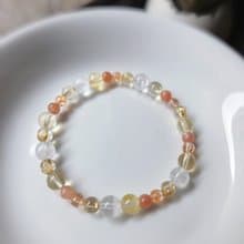 鈦晶 黃水晶 桂花托帕石 金太陽 橙月光 白幽靈 水晶手鍊
