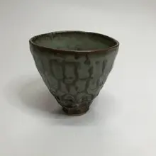 曾永鴻  灰釉刀削杯