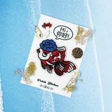 刺繡貼紙-金魚腦