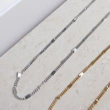 Basics。扭紋壓花項鍊