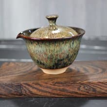 【母親節禮物】秘林 天目釉 蓋碗 蓋杯 鶯歌名家葉敏祥作品