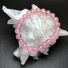 快速出貨天然馬達加斯加粉晶手鏈8mm手鍊粉水晶手鍊