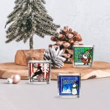 【聖誕系列】玻璃燭杯-2吋/交換禮物/筆筒/禮品/聖誕節/畢業/生日