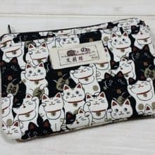低調黑招財貓零錢包/收納包/卡片包