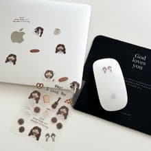 JIN CHA GOD-貼紙 五餅二魚手繪系列/幸福小組/基督/福音/貼紙