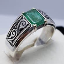 Natural Emerald Ring Unheated Untreated Green Emerald Ring Panjsher rich green