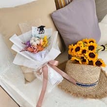 畢業花束 \彩虹滿天星\棉花花束 乾燥花束 畢業快樂