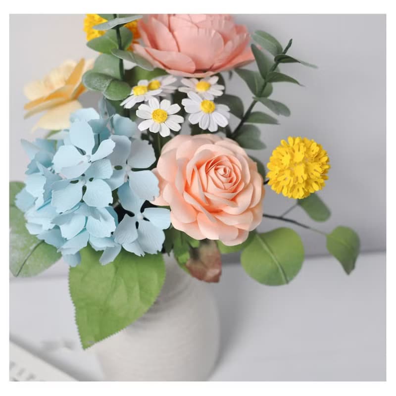 Youthful Blossom - Paper Flowers Bunch In Craft Box