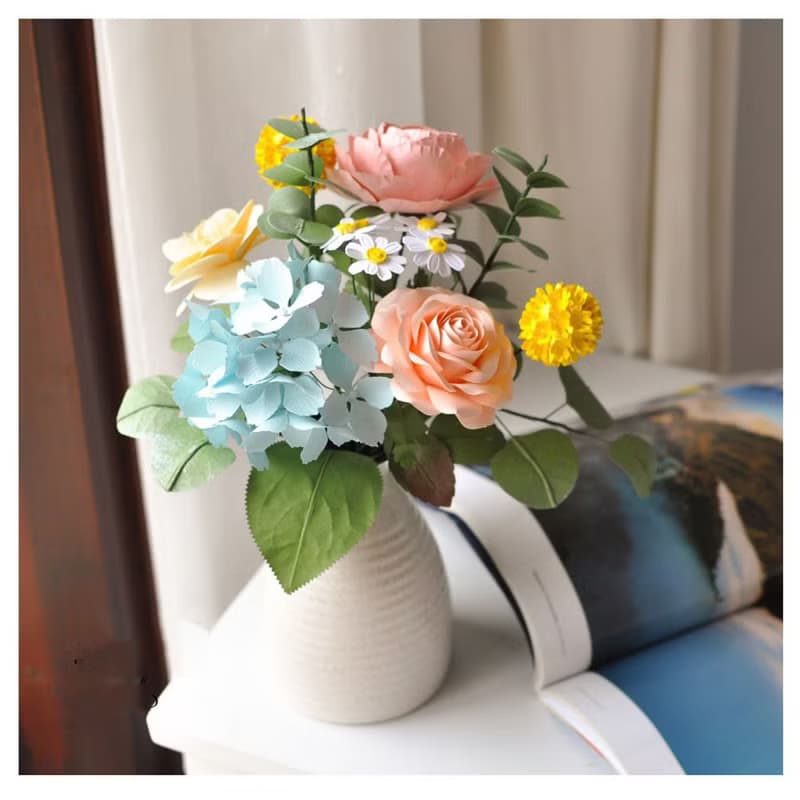 Youthful Blossom - Paper Flowers Bunch In Craft Box