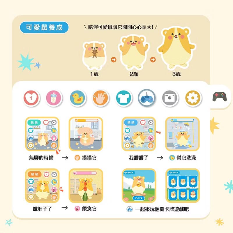樂晴鼠遊戲兒童手錶:防水IP67無電磁波/拍照錄影濾鏡/計步/番茄鐘
