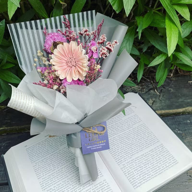 【乾燥花/永生花】花束|擴香非洲太陽花—選你所愛的將來(記憶粉)