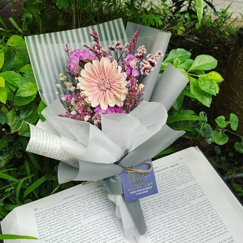 【乾燥花/永生花】花束|擴香非洲太陽花—選你所愛的將來(記憶粉)