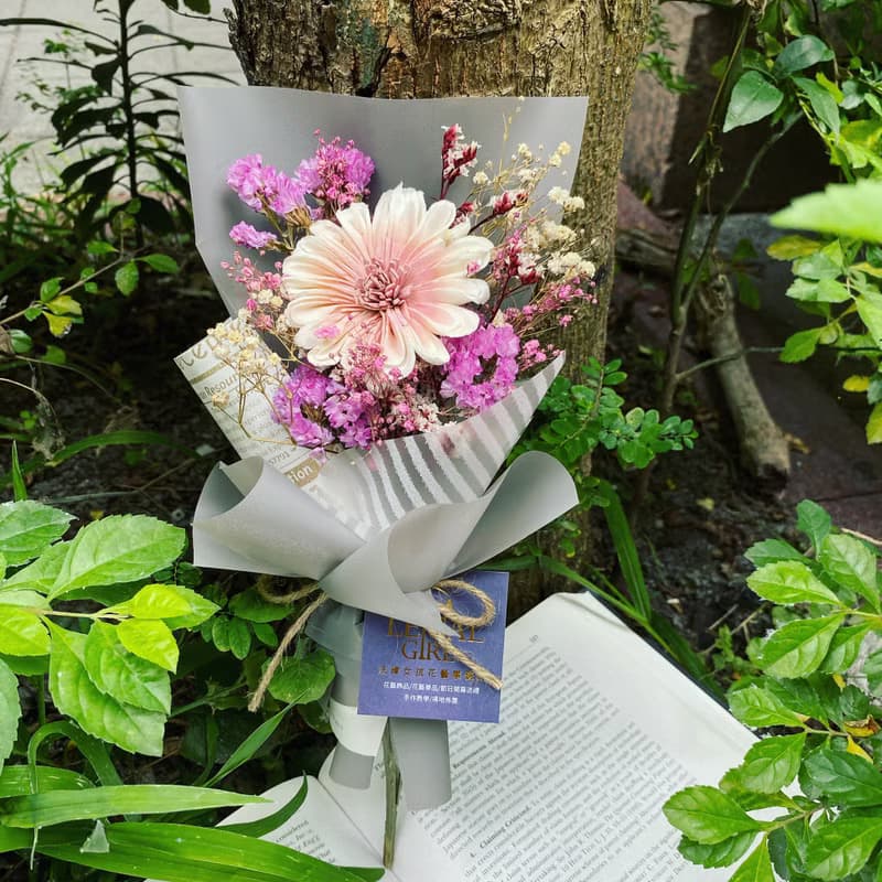 【乾燥花/永生花】花束|擴香非洲太陽花—選你所愛的將來(記憶粉)