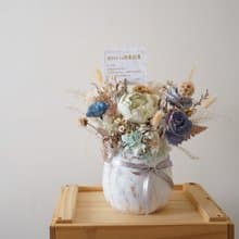 【竒植花物】大理石永生乾燥盆花 乾燥花禮 生日禮物 情人節 不凋