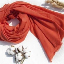 喀什米爾Cashmere/羊絨圍巾/純羊毛圍巾披巾/戒指絨披肩-橘子蛋糕