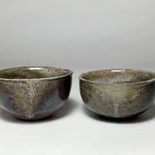古玉- 柴燒古玉色小茶杯組