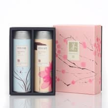 嶢陽茶行 | 花采雙高罐禮盒 阿里山烏龍+阿里山金萱 散茶