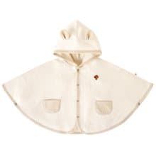 【SISSO有機棉】菇菇熊二重織空氣棉披風