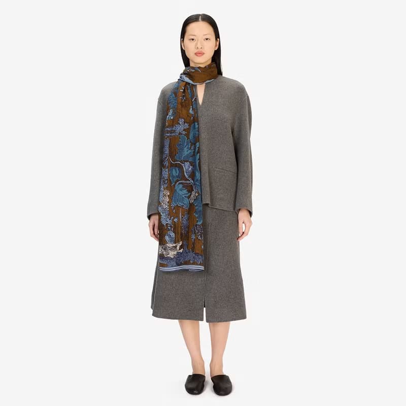 【INOUI EDITIONS】HISTOIRE 羊毛圍巾70 - 灰藍