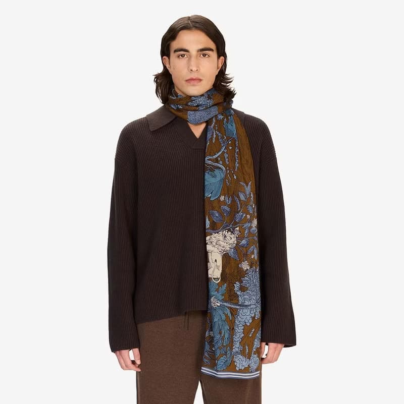 【INOUI EDITIONS】HISTOIRE 羊毛圍巾70 - 灰藍