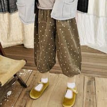 點點燈新蕊棕色縮口褲 / 長褲 褲子 童裝