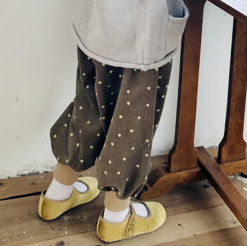 點點燈新蕊棕色縮口褲 / 長褲 褲子 童裝