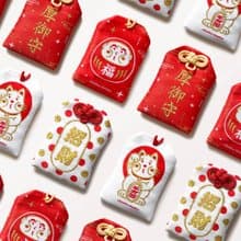 cheeky cheeky 厚面子 達摩 招財貓 御守 中指 招財  刺繡 新年