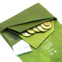 日本手工-所作Shosa 植鞣牛皮 零錢包 - 簡約基本款/綠