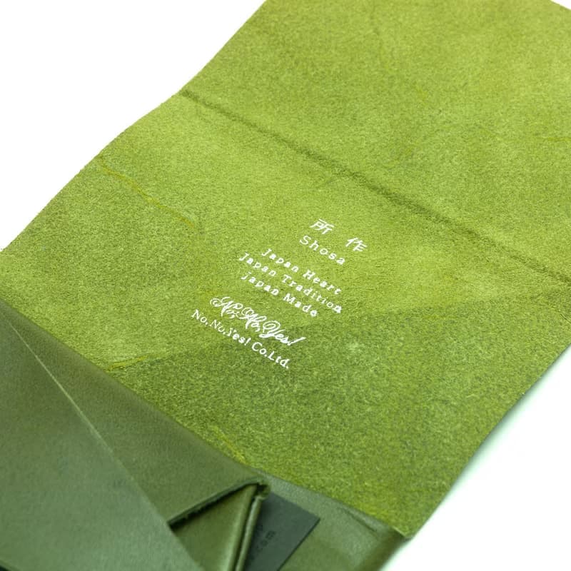 日本手工-所作Shosa 植鞣牛皮 零錢包 - 簡約基本款/綠