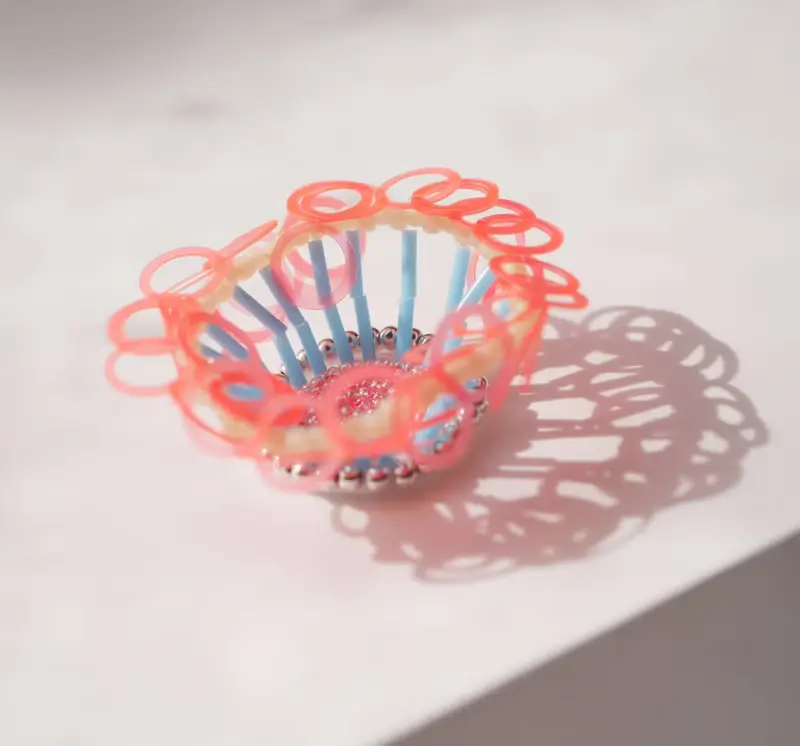 tsububu【受注制作】/ビーズ刺繍/微生物/太陽/イヤリング/ピアス