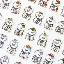 甜點招財貓貼紙包\手帳貼紙\共10款