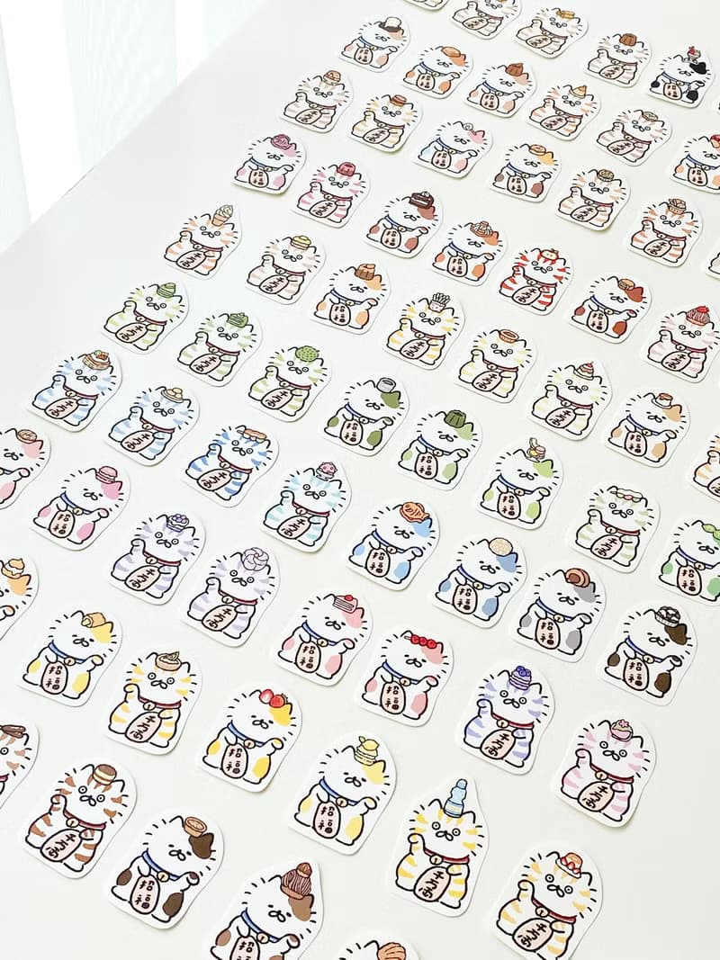 甜點招財貓貼紙包\手帳貼紙\共10款