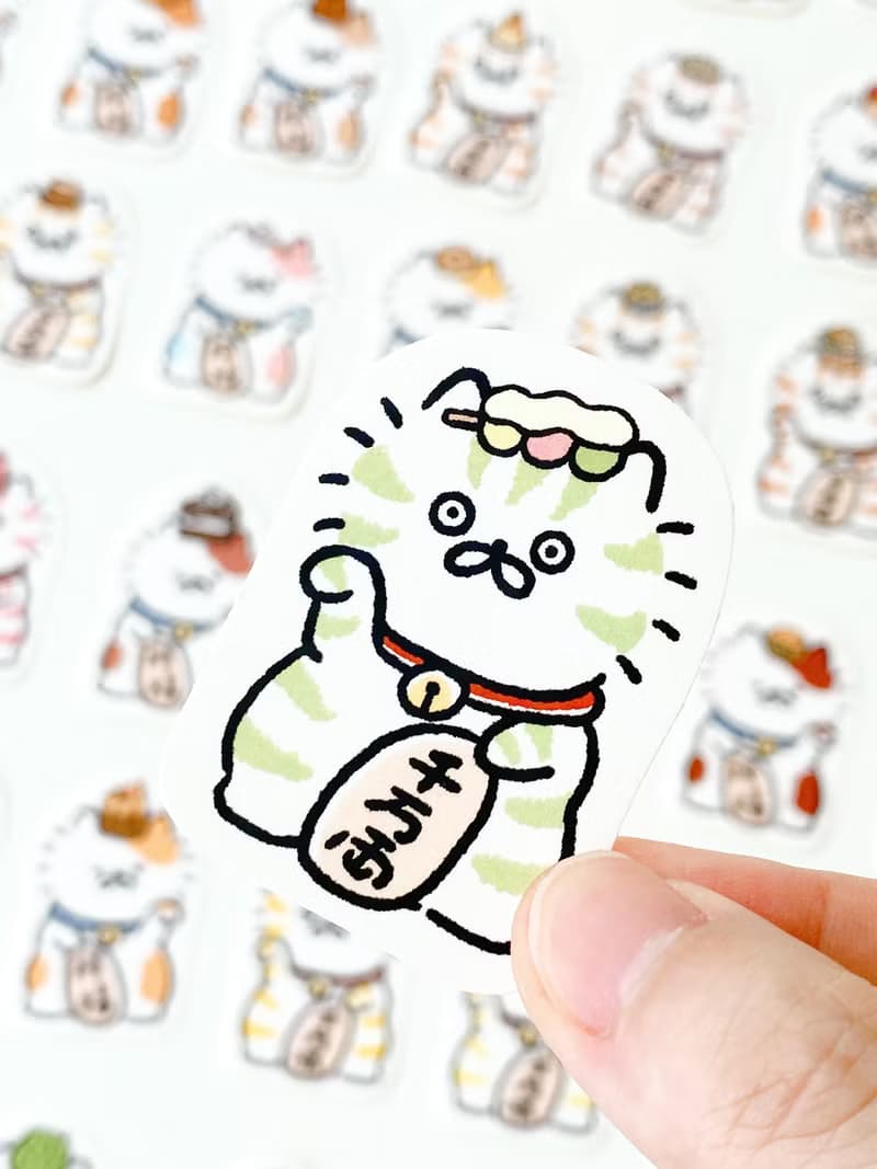 甜點招財貓貼紙包\手帳貼紙\共10款