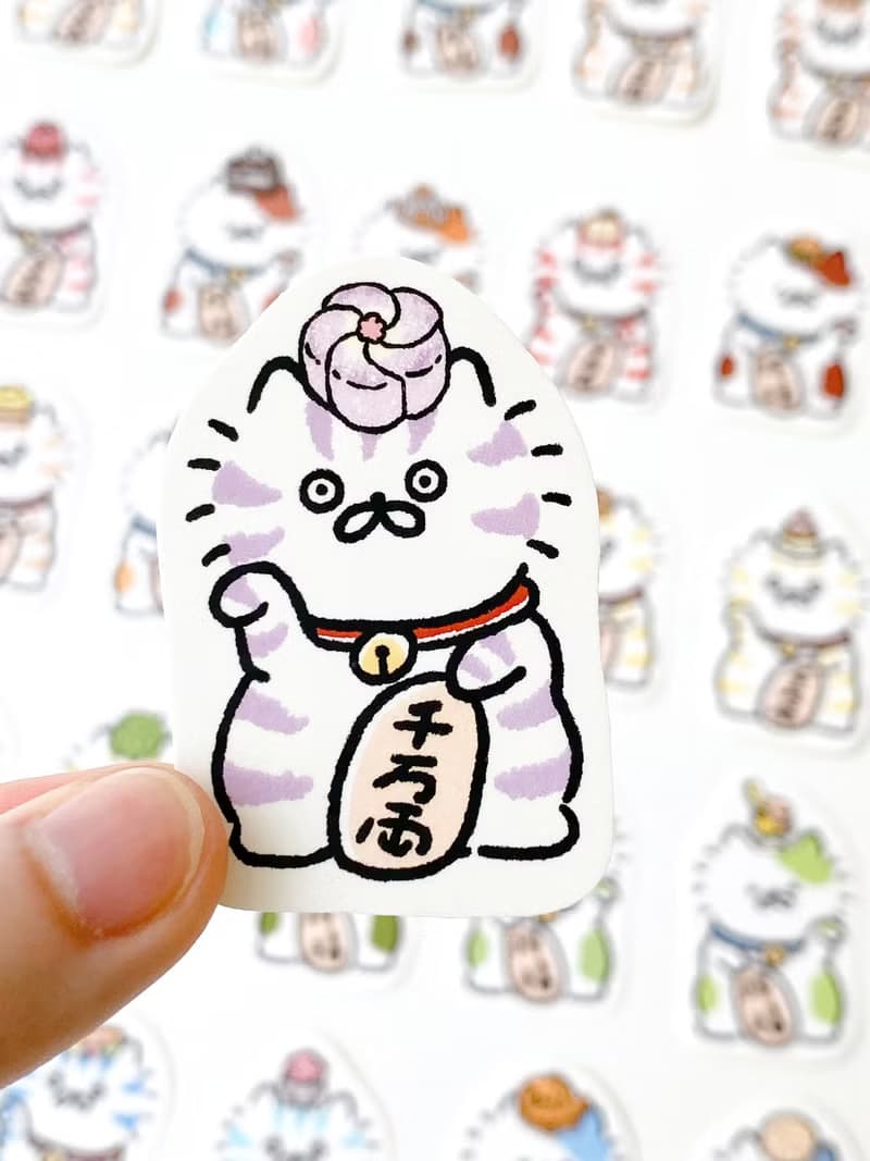 甜點招財貓貼紙包\手帳貼紙\共10款