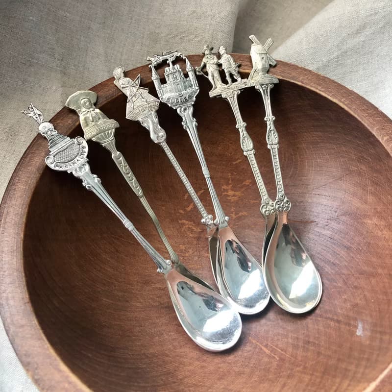 Vintage荷蘭製紀念湯匙 鹿特丹IJsselmonde 鍍銀茶匙/小湯匙