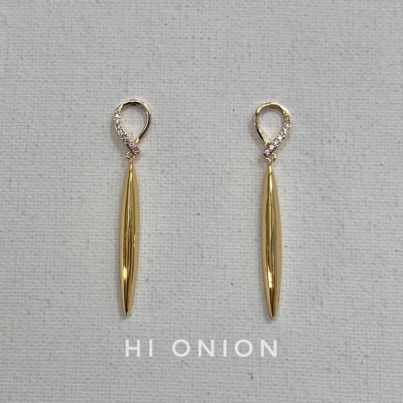 Hi onion原創小眾幾何高級簡約長小眾歐美金屬新款耳釘銀針耳夾