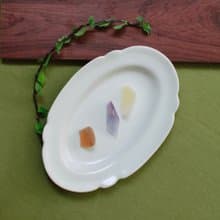 【日常瓷器】橢圓花邊瓷盤/點心盤-平底