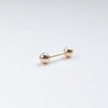 14K (3mm) 金球鎖珠耳環(單個)耳骨 耳窩 不退色