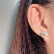 雨傘 信封 - 純銀耳針 耳環