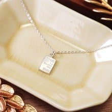 99.9%巧克力小銀磚 925純銀項鍊 女生項鍊 生日禮物