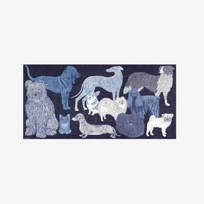 【INOUI EDITIONS】TOUTOU 羊毛圍巾100 - 夜藍