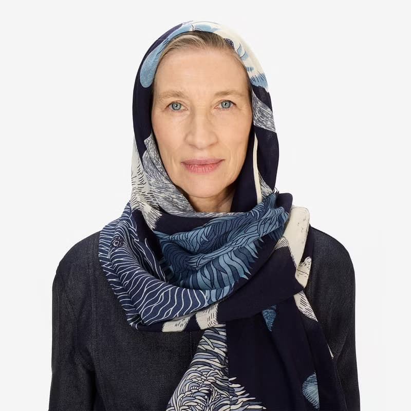 【INOUI EDITIONS】TOUTOU 羊毛圍巾100 - 夜藍