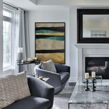 墨金I - 輕奢黑金綠色抽象掛畫/房間佈置/喬遷禮/玄關畫/開店禮