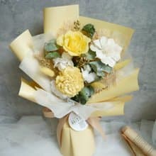 中小型不凋玫瑰花束【明黃】告白/求婚/生日/周年紀念日/畢業花束