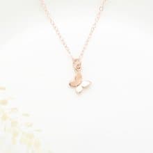 【Angel & Me】蝴蝶 s925 純銀厚鍍 18k玫瑰金 項鍊 情人節 禮物
