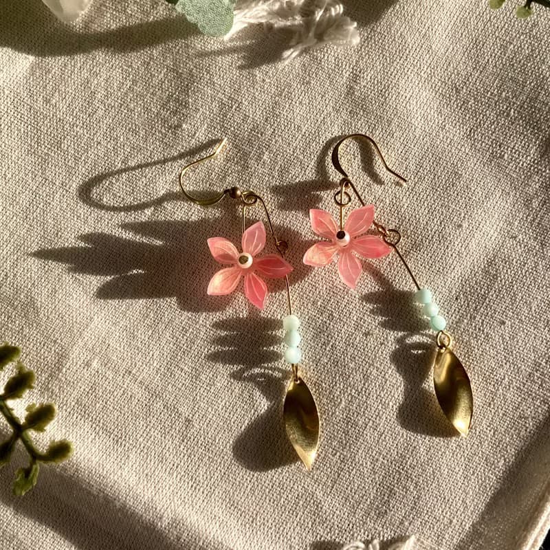 老林雜貨 | 春暖花開耳環 (針式 / 夾式)