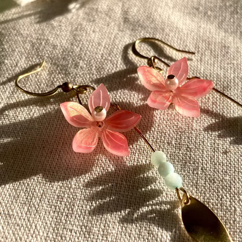 老林雜貨 | 春暖花開耳環 (針式 / 夾式)